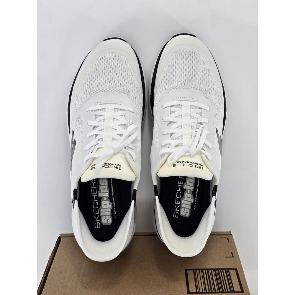 Skechers Max Cushioning Elite Slip-Ins Mens 13 White Black 220313 - Excellent